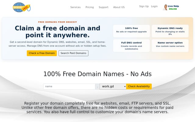 Screenshot of freedomain.one