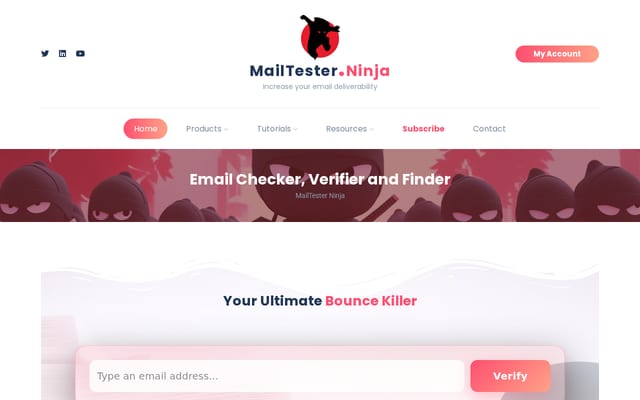 Screenshot of mailtester.ninja