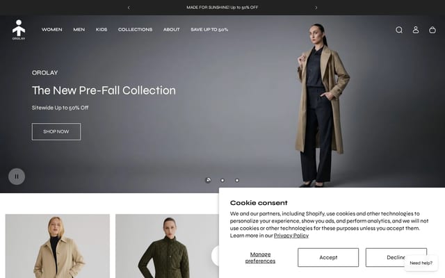 Screenshot of orolay.com