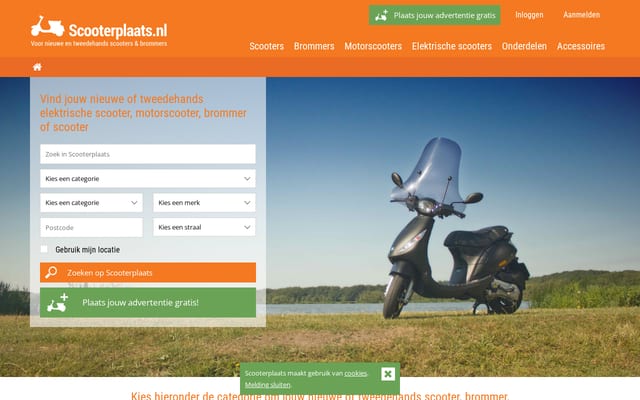 Screenshot of scooterplaats.nl