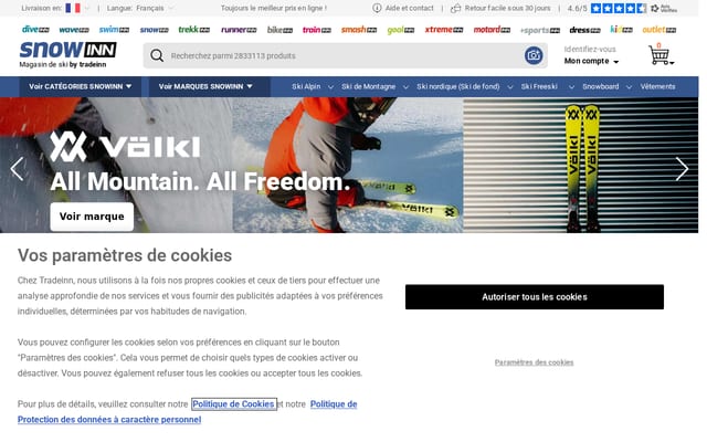 Screenshot of snowinn.com