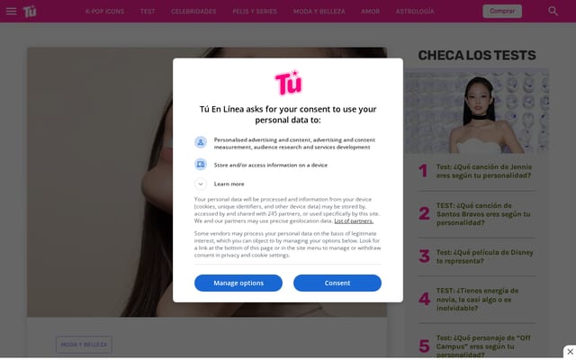 Screenshot of tuenlinea.com
