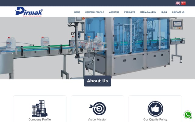 Screenshot of pirmak.com