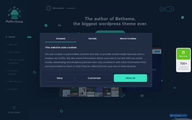 Screenshot of muffingroup.com