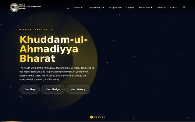 Screenshot of khuddam.in