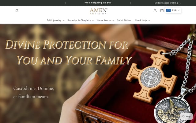 Screenshot of amenartisan.com