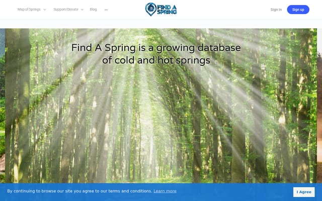 Screenshot of findaspring.org