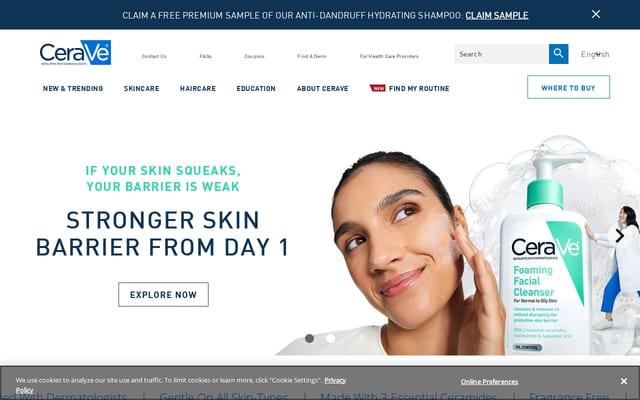 Screenshot of cerave.com