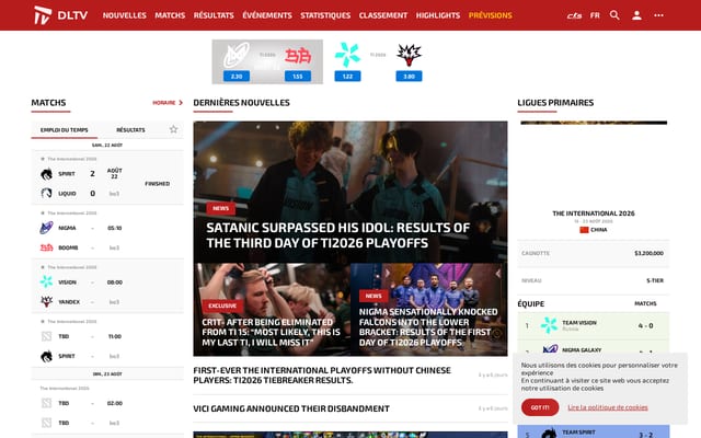 Screenshot of dltv.org