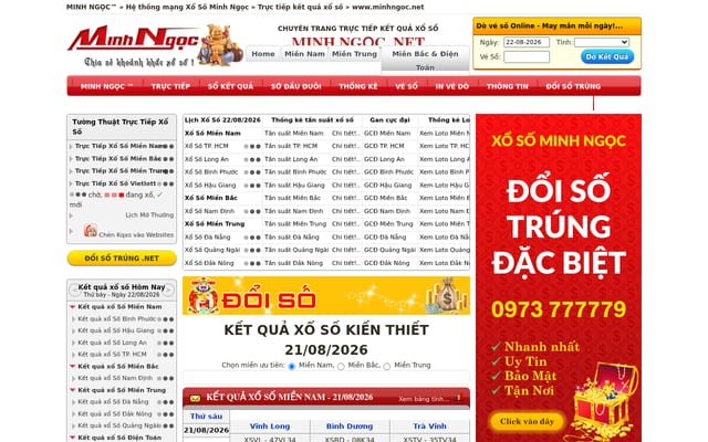 Screenshot of minhngoc.net