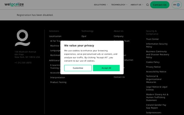 Screenshot of welocalize.com