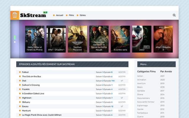 Screenshot of skstream.rip