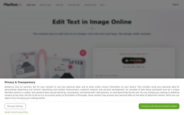 Screenshot of photext.shop
