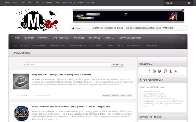 Screenshot of nmac.to