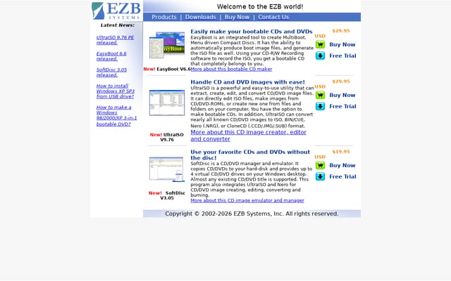 Screenshot of ezbsystems.com