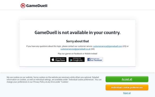 Screenshot of gameduell.com