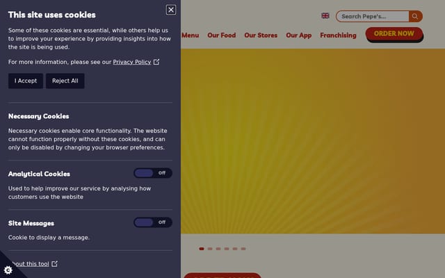 Screenshot of pepes.co.uk