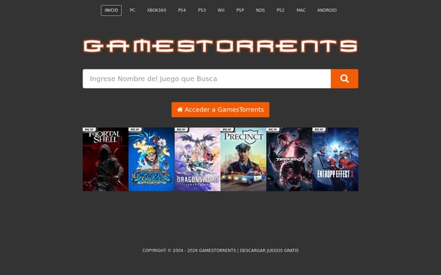 Screenshot of gamestorrents.app