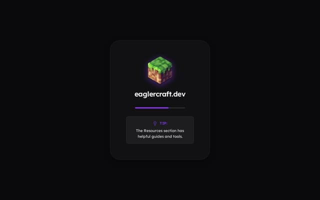 Screenshot of eaglercraft.dev