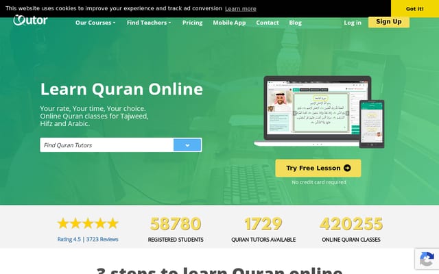 Screenshot of qutor.com