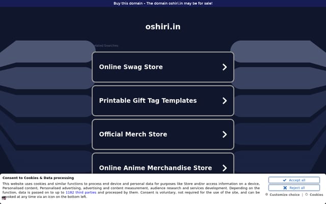 Screenshot of oshiri.in