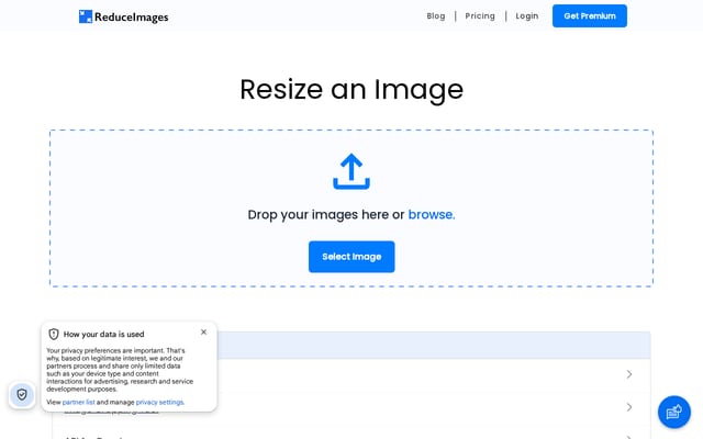 Screenshot of reduceimages.com