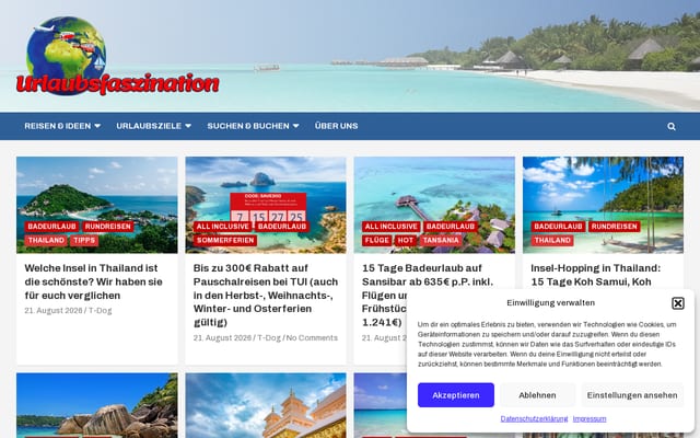 Screenshot of urlaubsfaszination.de