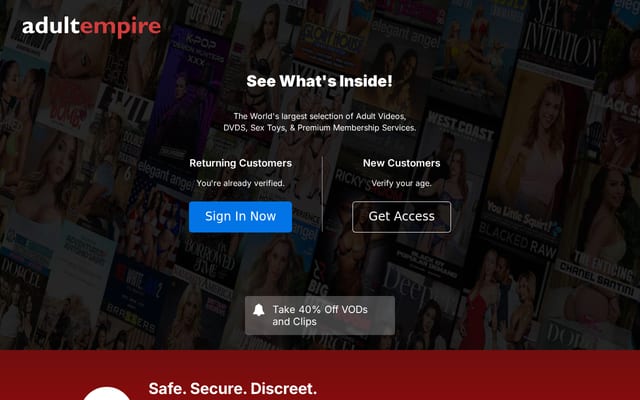 Screenshot of adultempire.com