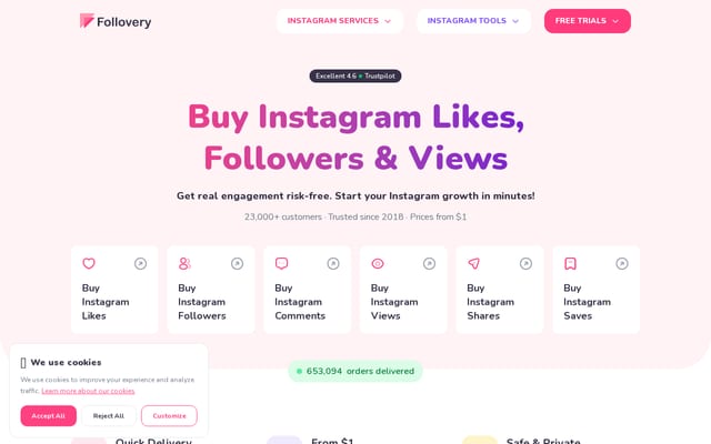 Screenshot of follovery.com