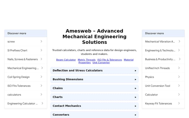 Screenshot of amesweb.info
