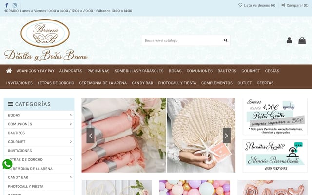 Screenshot of detallesybodasbruna.es