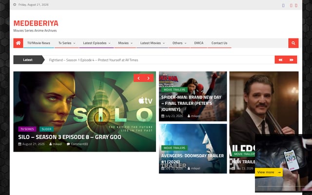 Screenshot of medeberiya1.com