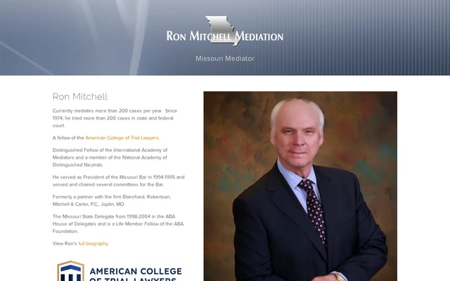 Screenshot of ronmitchellmediation.com