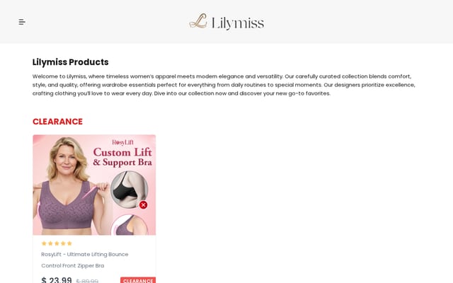 Screenshot of lilymiss.com