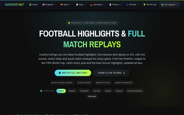 Screenshot of hoofoot.net
