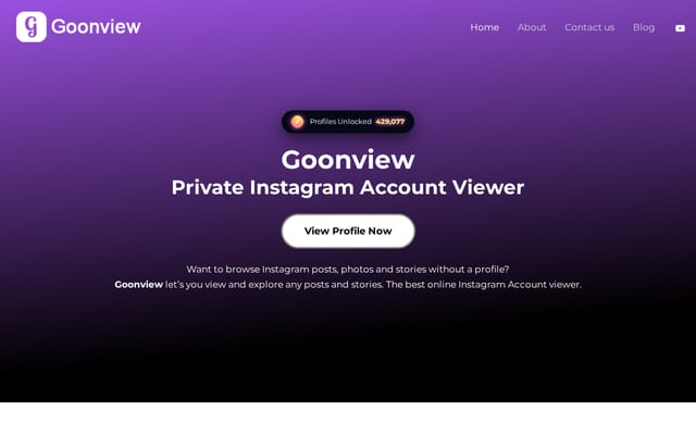 Screenshot of goonview.com