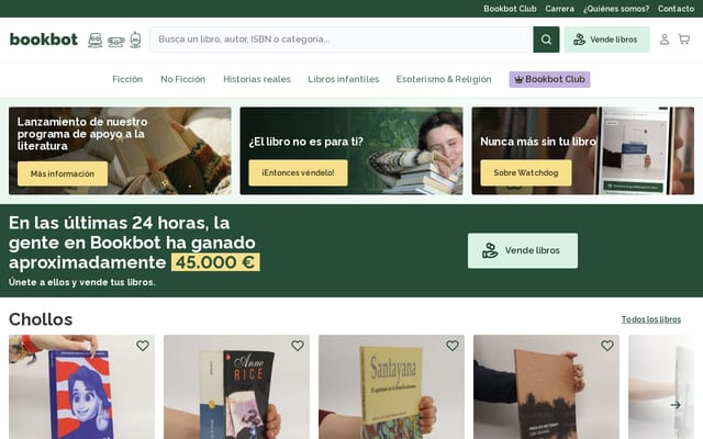 Screenshot of bookbot.es