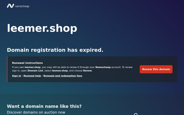 Screenshot of leemer.shop