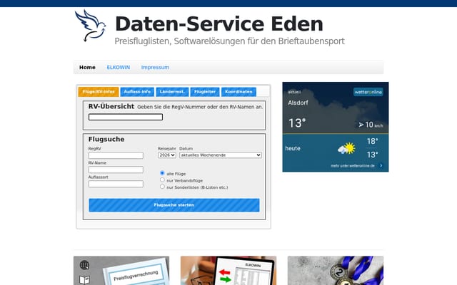Screenshot of daten-service-eden.de