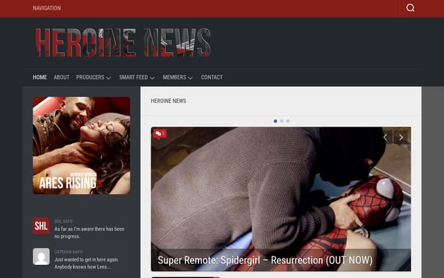 Screenshot of heroinenews.com