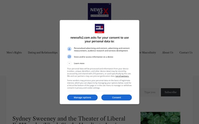Screenshot of newsofx2.com