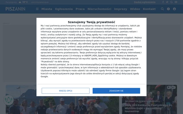 Screenshot of piszanin.pl