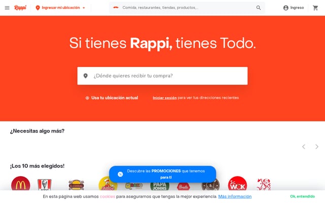 Screenshot of rappi.com.co