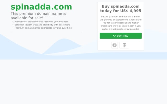 Screenshot of spinadda.com