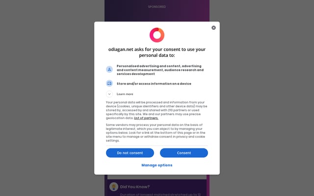 Screenshot of odiagan.net