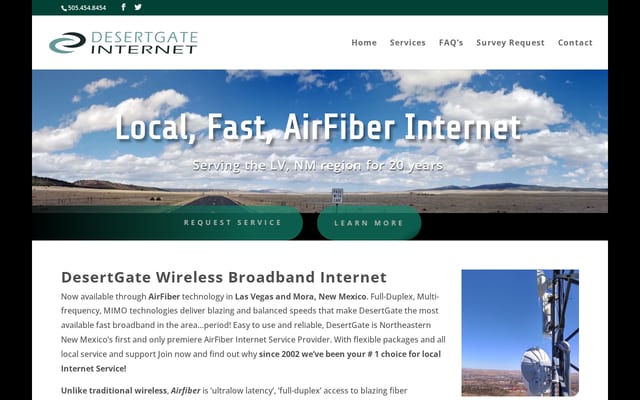 Screenshot of desertgatewireless.com