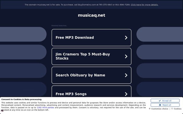 Screenshot of musicaq.net
