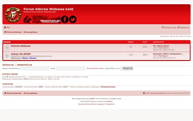 Screenshot of ewidzew.pl