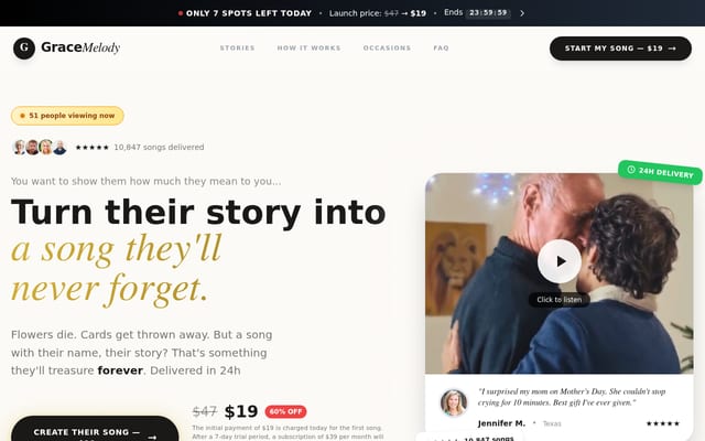 Screenshot of grace-melody.com