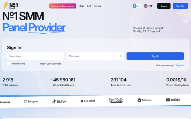 Screenshot of n1panel.com